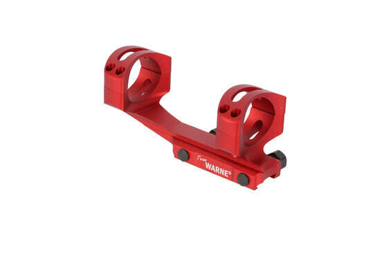 The Warne Scope mount extended skeletonized red anodized MSR Mount 34mm is lightweight and durable for competition